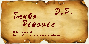 Danko Pipović vizit kartica